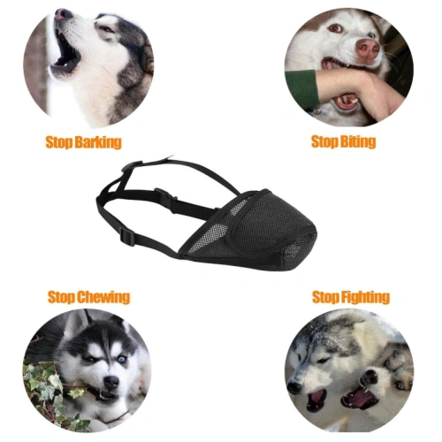 Mesh Dog Muzzle with Overhead Strap