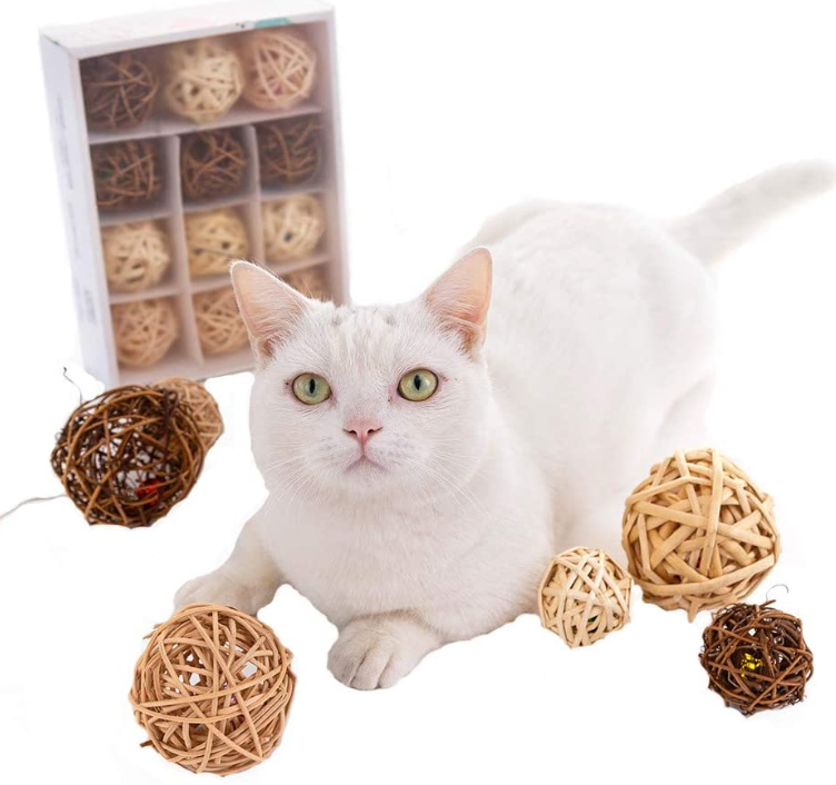 Puppy Weave Rattan Interactive Ball Toys