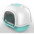 Cat litter box toilet with lid