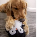 Plush Dog Toy with Silent Squeaker